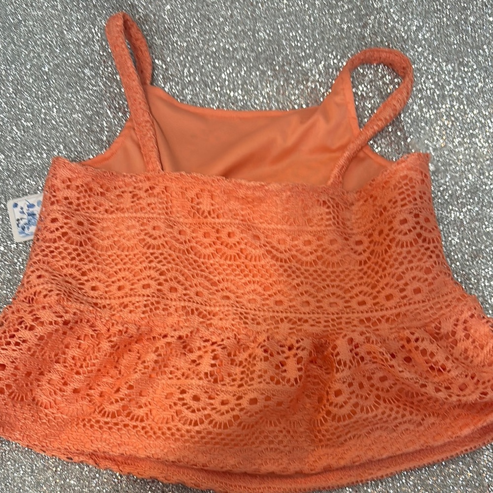 btween Orange Lace Kids Top - Picture 2 of 3